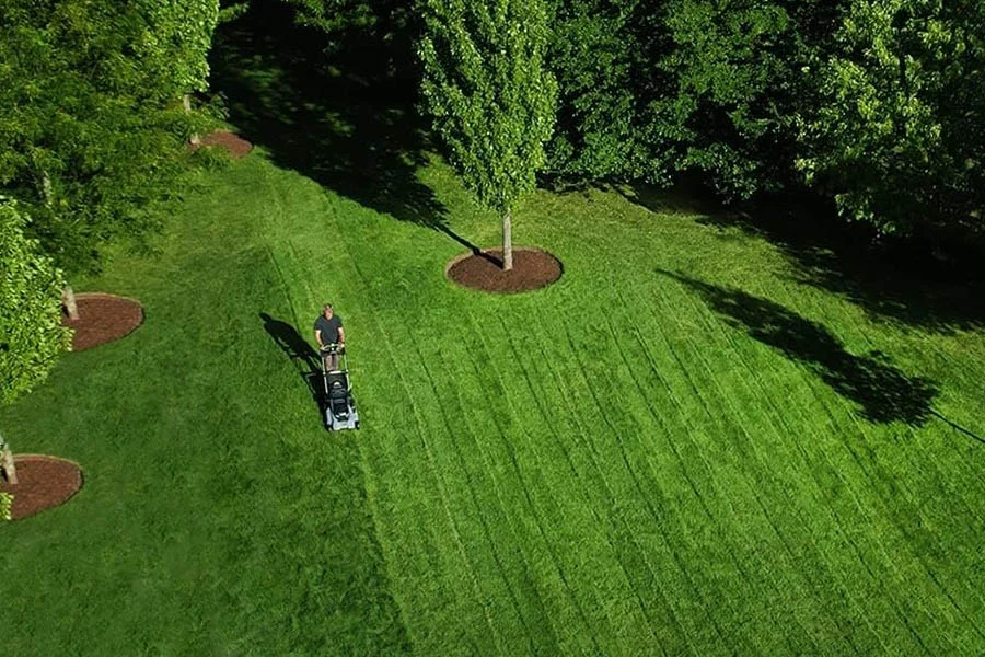 battery charged lawn mowers